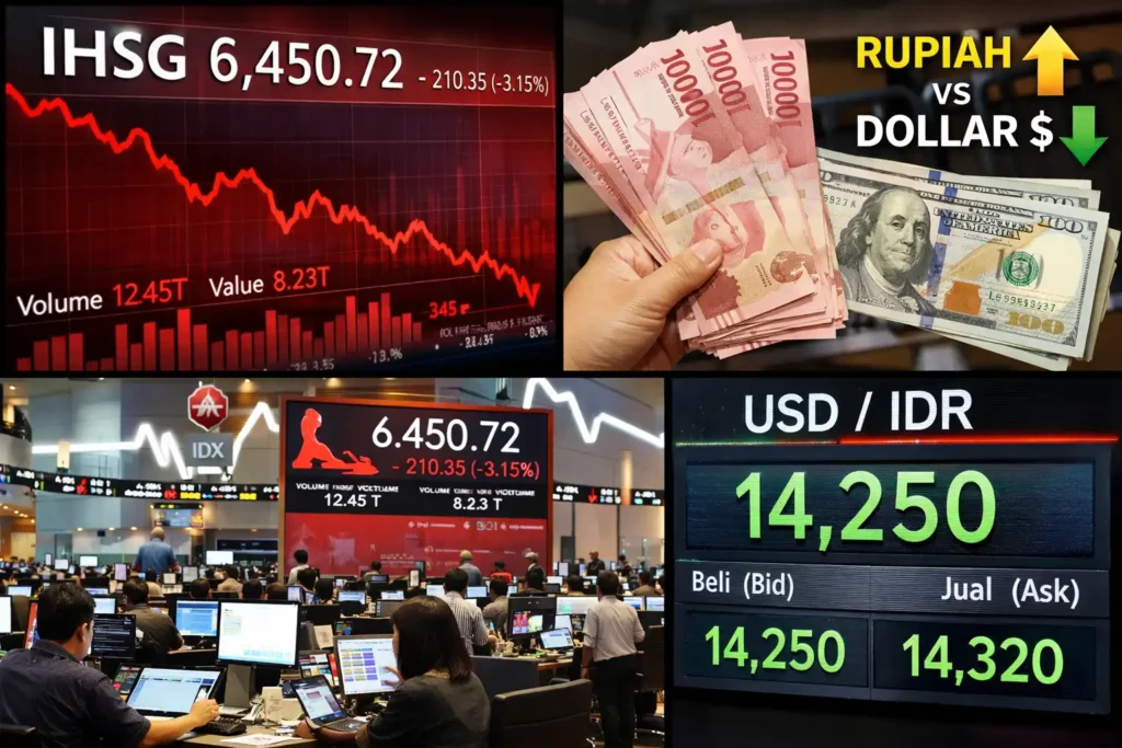 IHSG Ambruk, Rupiah Malah Perkasa Lawan Dolar AS Hari Ini